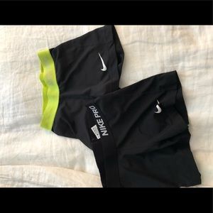 2 pairs of Nike Pro’s